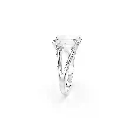 Resim Stilla Yüzük, Sekizgen kesim, Beyaz, Gümüş renkli yüzey