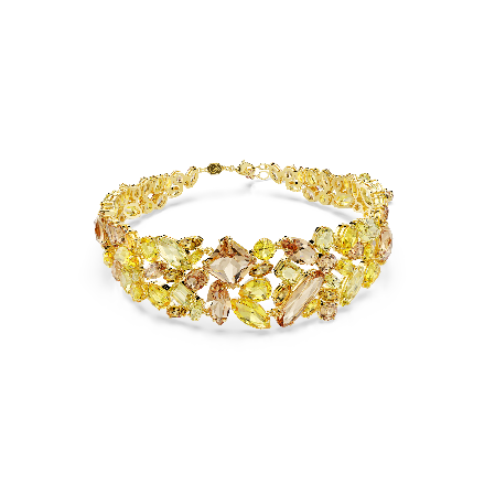 Resim Gema Gerdanlık, Karışık kesimler, Sarı, Altın rengi kaplama