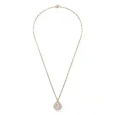 Resim Meteora Katlı Kolye, Beyaz, Pembe altın rengi kaplama