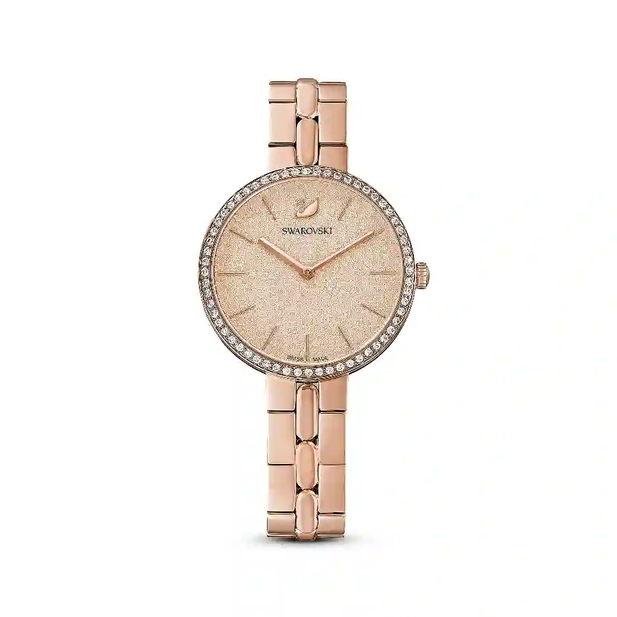 Resim Cosmopolitan Saat, İsviçre Üretimi, Metal bileklik, Pembe, Pembe altın rengi yüzey