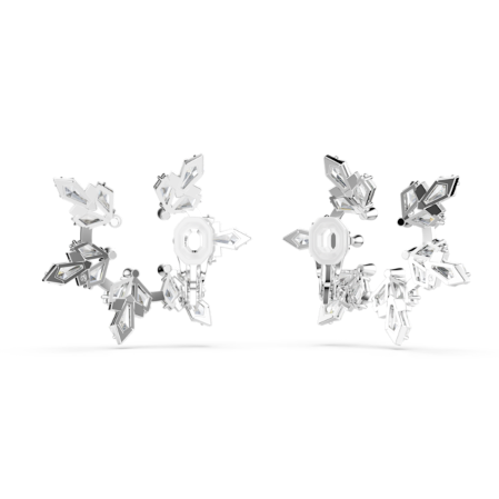 Resim Idyllia Klipsli Küpeler, Karışık kesimler, Kar tanesi, Beyaz, Rodyum kaplama