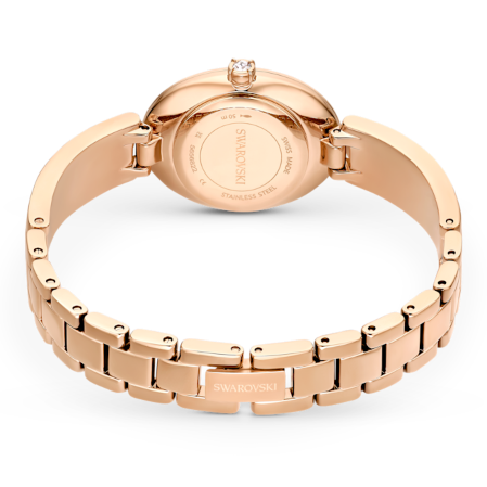 Resim Crystal Rock Oval Saat, İsviçre Üretimi, Kristal bileklik, Mavi, Pembe altın rengi yüzey