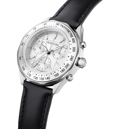 Resim Dextera Tachymetre Saat, İsviçre Üretimi, Deri kayış, Gümüş Rengi, Paslanmaz çelik