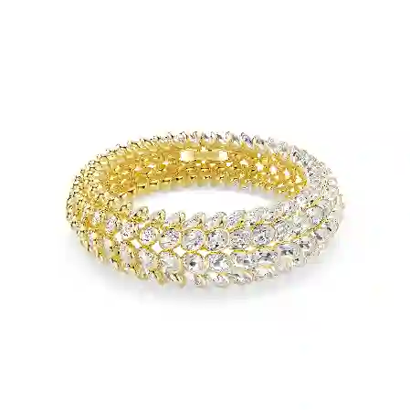 Resim Idyllia Bileklik, Oval kesim, Beyaz, Altın rengi kaplama