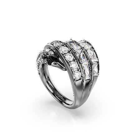 Resim The Vienna Collection Yüzük, Kuğu, Beyaz, Rutenyum kaplama