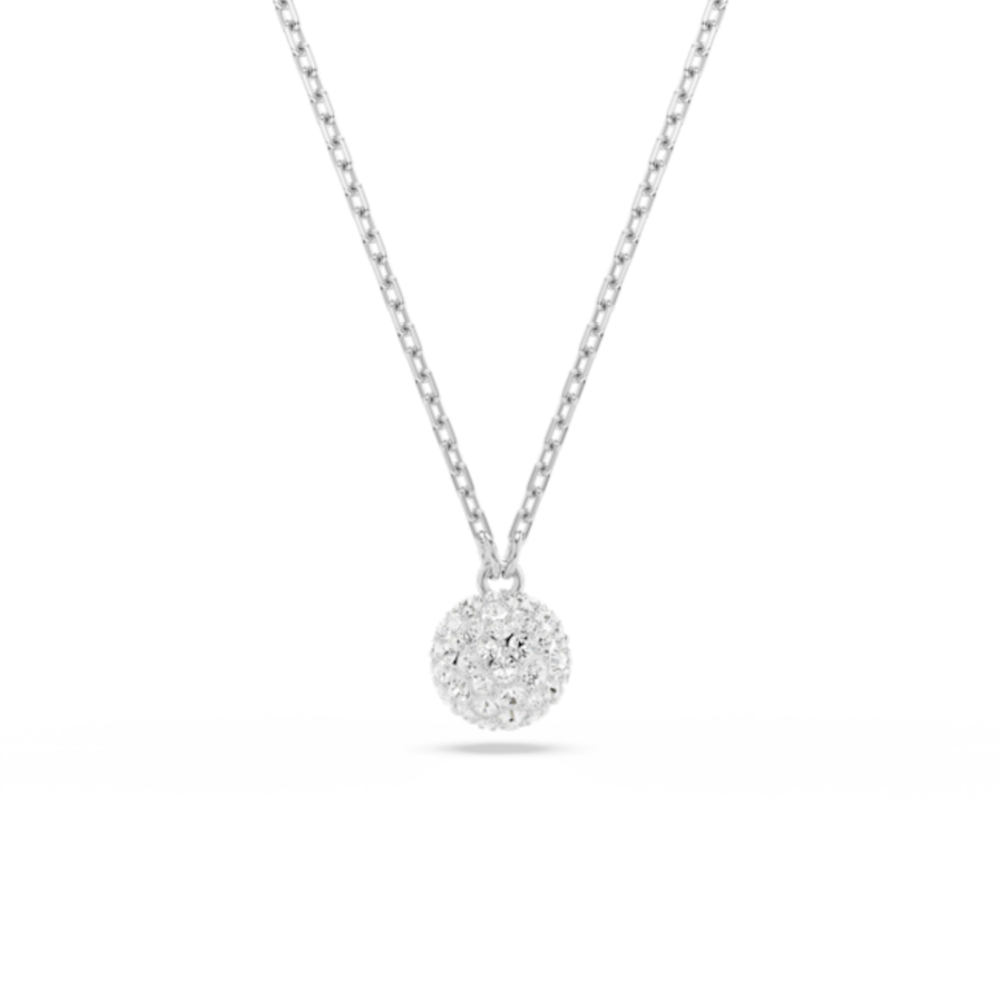 Resim Dextera Kolye, Yuvarlak kesim, Küre, Beyaz, Rodyum kaplama