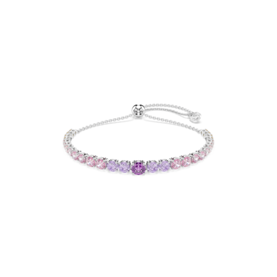 Resim Matrix Tennis bileklik, Yuvarlak kesimlerin renk geçişleri, Çok renkli, Rodyum kaplama