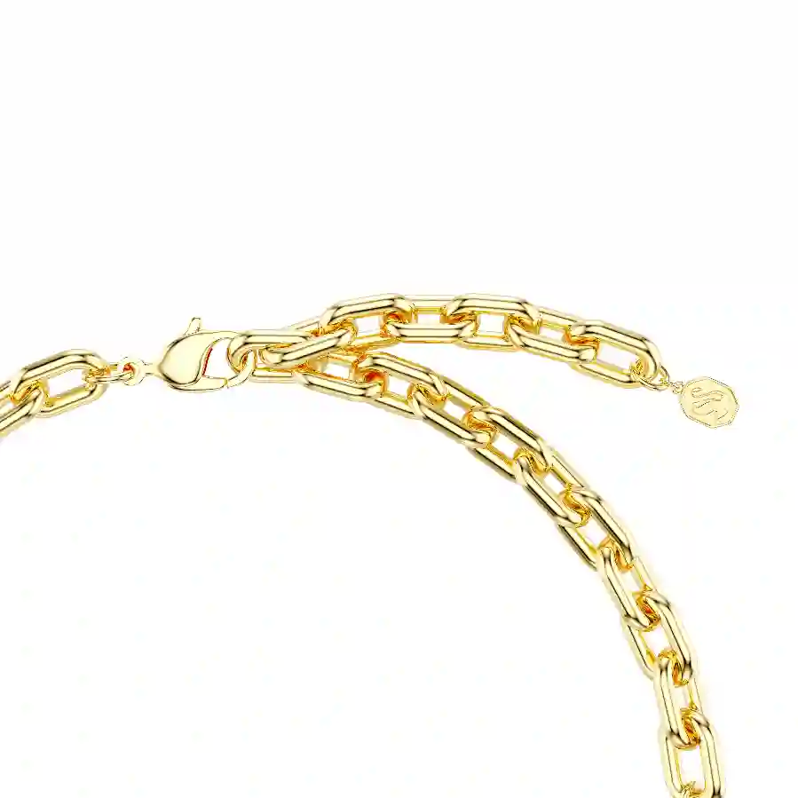 Resim Idyllia Kolye, Karışık kesimler, Pavé, Çiçek, Çok renkli, Altın rengi kaplama