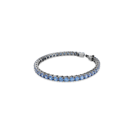 Resim Matrix Tennis bileklik, Yuvarlak kesim, Mavi, Rutenyum kaplama