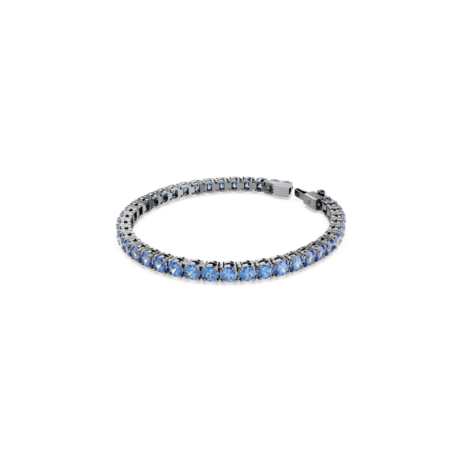 Resim Matrix Tennis bileklik, Yuvarlak kesim, Mavi, Rutenyum kaplama