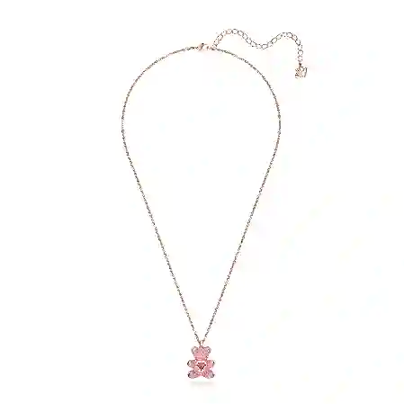 Resim Teddy Kolye, Ayıcık, Pembe, Pembe altın rengi kaplama