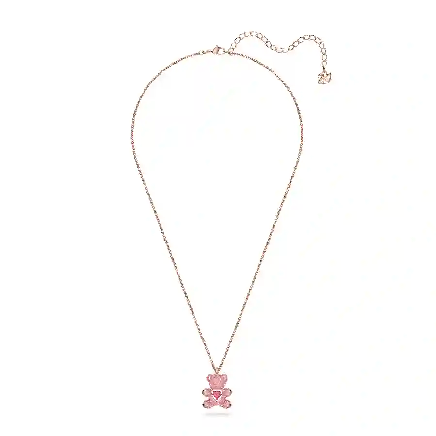 Resim Teddy Kolye, Ayıcık, Pembe, Pembe altın rengi kaplama