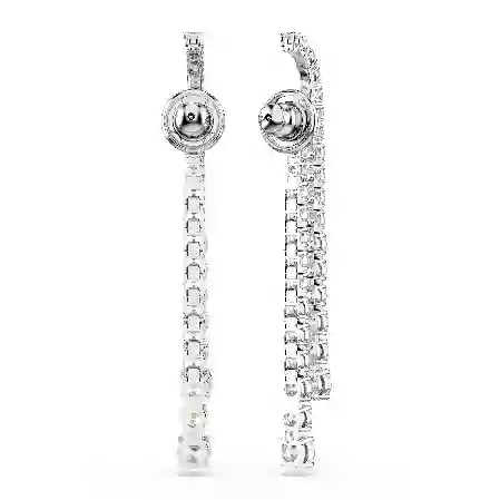 Resim Matrix damla küpeler, Yuvarlak kesimlerin renk geçişleri, Beyaz, Rodyum kaplama