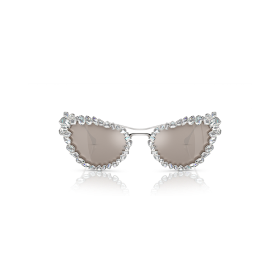 Resim 2’si 1 arada klipsli güneş gözlüğü, Çarpıcı, Kedi gözü modeli, SK7011, Beyaz