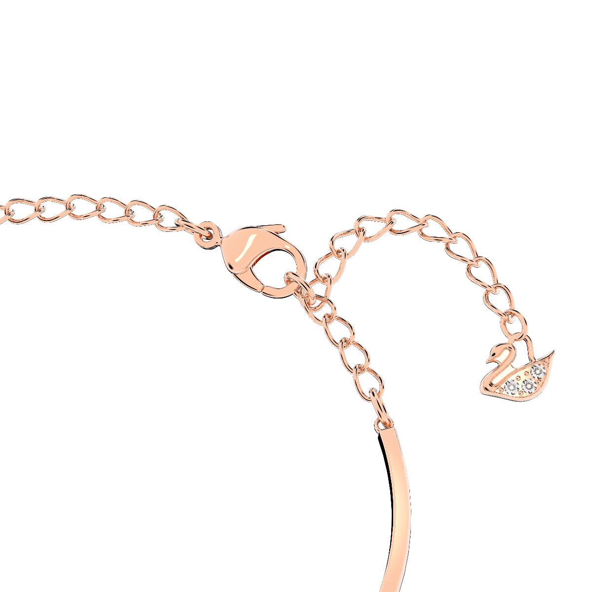 Resim Swarovski Infinity Bileklik, Sonsuzluk ve kalp, Beyaz, Karışık metal yüzey