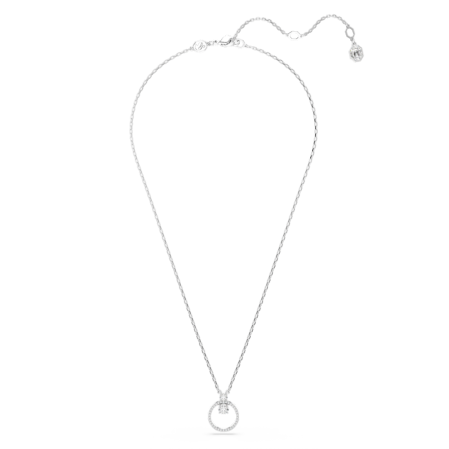 Resim Constella Kolye, Pavé, Yuvarlak kesim, Beyaz, Rodyum kaplama