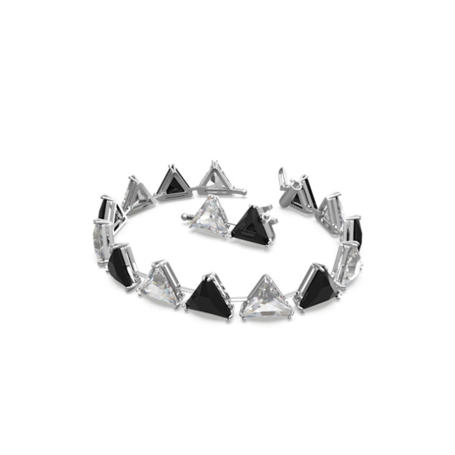 Resim Matrix Tennis bileklik, Üçgen kesim, Siyah, Rodyum kaplama