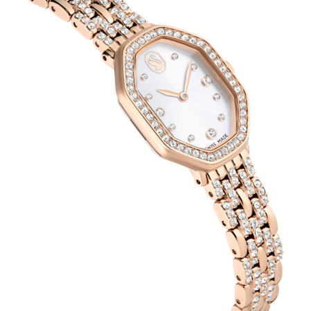 Resim Dextera Octagon Saat, İsviçre Üretimi, Metal bileklik, Altın Rengi, Pembe altın rengi yüzey