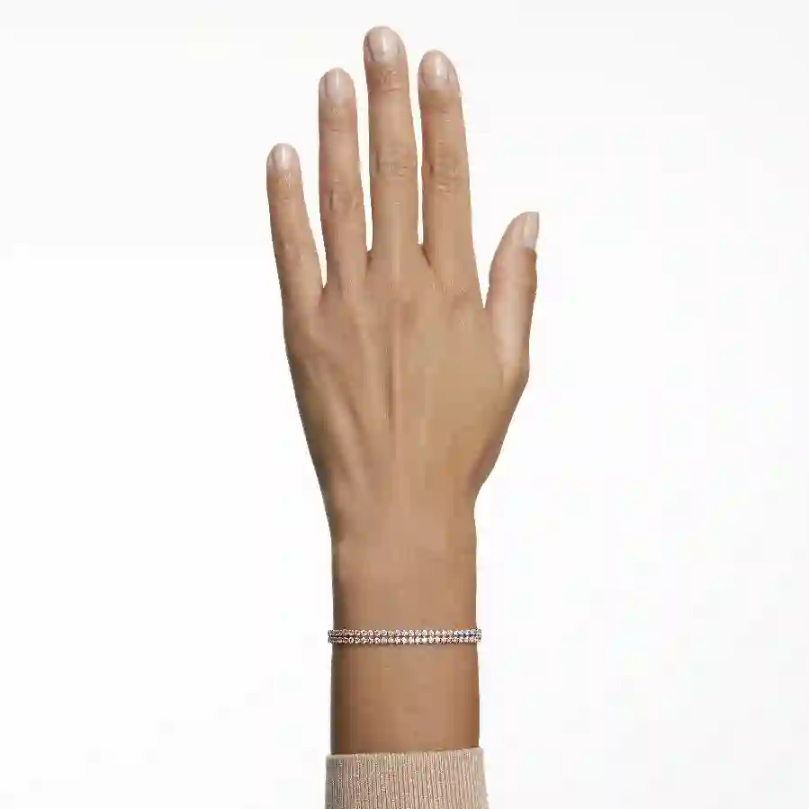 Resim Matrix Tennis bileklik, Beyaz, Pembe altın rengi kaplama