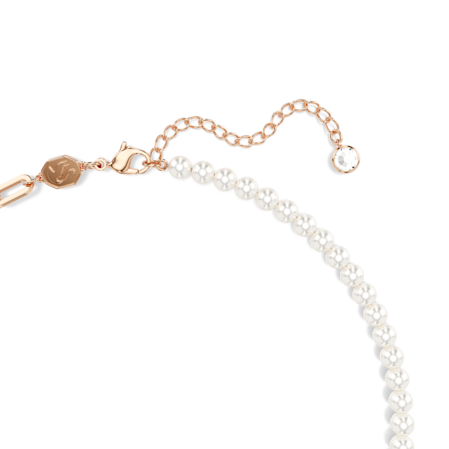 Resim Teddy Kolye, Kristal inci, Ayıcık, Pembe, Pembe altın rengi kaplama