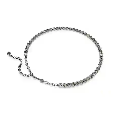 Resim Imber Tennis Kolye, Yuvarlak kesim, Gri, Rutenyum kaplama