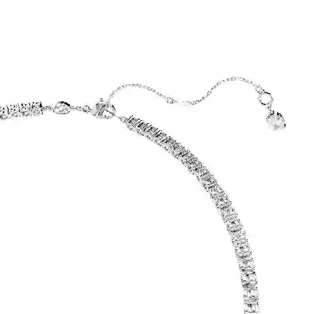 Resim Matrix Y-Kolye, Yuvarlak kesim, Beyaz, Rodyum kaplama