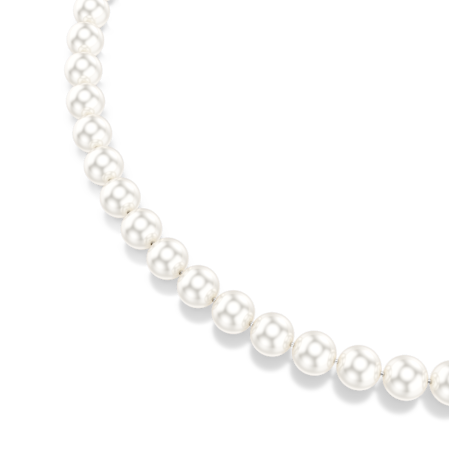 Resim Matrix Kolye, Kristal inci, Beyaz, Rodyum kaplama