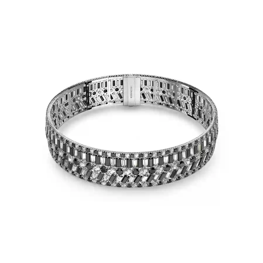 Resim Hyperbola Gerdanlık, Karışık kesimler, Siyah, Rodyum kaplama