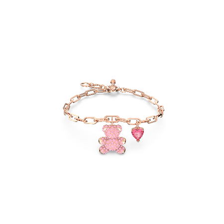 Resim Teddy Bileklik, Ayıcık, Pembe, Pembe altın rengi kaplama