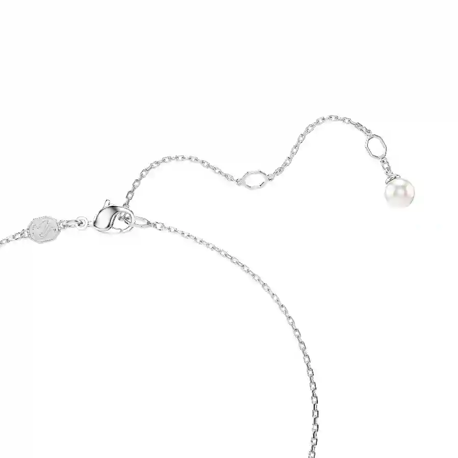 Resim Imber Kolye, Kalp kesim, Kalp, Mavi, Rodyum kaplama