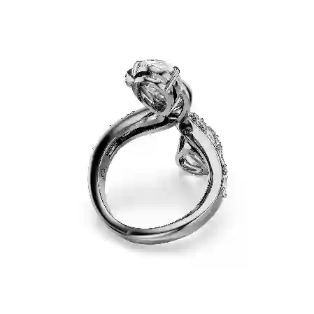 Resim The Vienna Collection Açık Yüzük, Tüy, Beyaz, Rutenyum kaplama