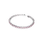 Resim Matrix Tennis Bileklik, Yuvarlak kesim, Pembe, Rodyum kaplama