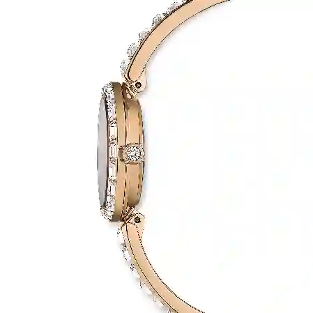 Resim Matrix Bangle Saat, İsviçre Üretimi, Kristal bileklik, Beyaz, Pembe altın rengi yüzey