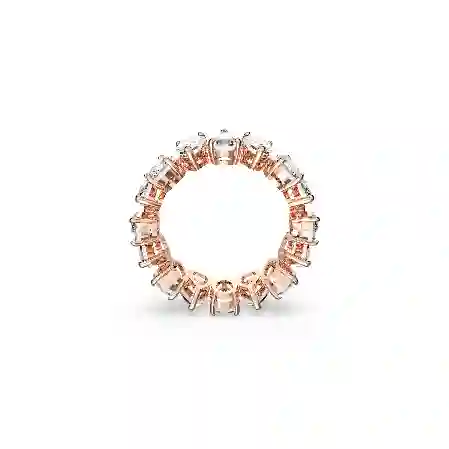 Resim Vittore Yüzük, Damla kesim, Beyaz, Pembe altın rengi kaplama