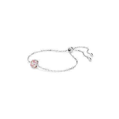 Resim Birthstone Bileklik, Kare kesim, Haziran, Pembe, Rodyum kaplama