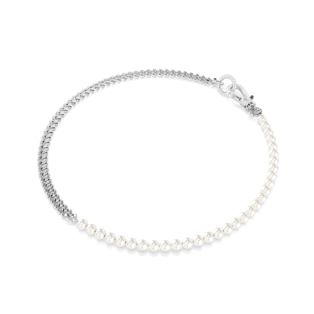 Resim Dextera Kolye, Pavé, Kristal inci, Beyaz, Rodyum kaplama