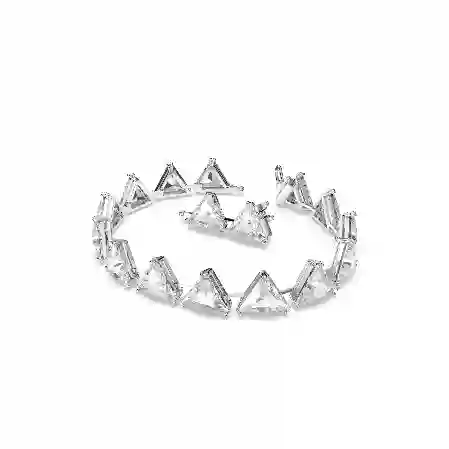 Resim Matrix Tennis bileklik, Üçgen kesim, Beyaz, Rodyum kaplama