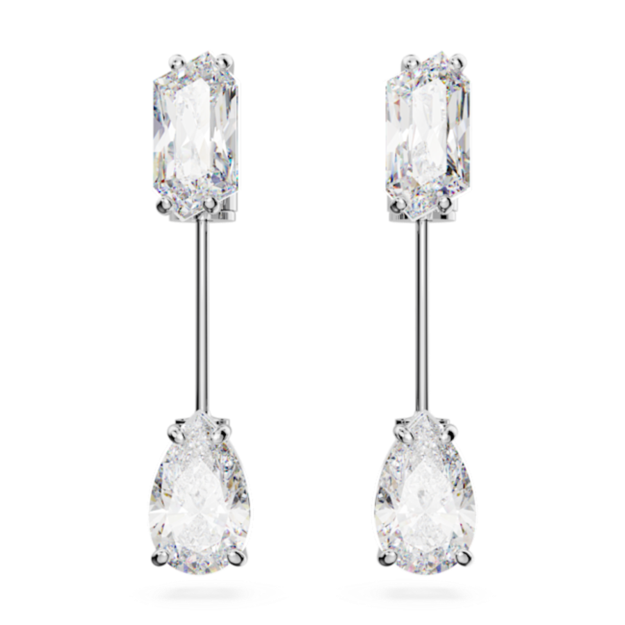 Resim Mesmera Çubuk küpeler, Karışık kesimler, Beyaz, Rodyum kaplama