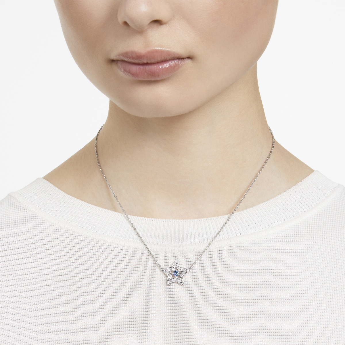 Resim Stella Set, Karışık kesimler, Yıldız, Mavi, Rodyum kaplama