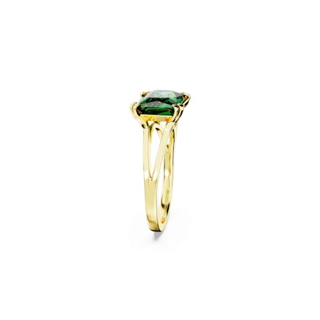 Resim Stilla Kokteyl Yüzüğü, Dikdörtgen kesim, Yeşil, Altın rengi kaplama