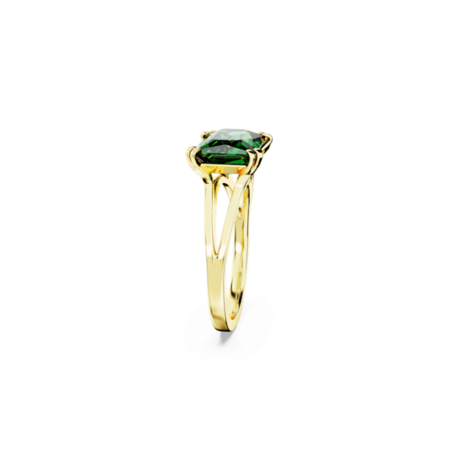 Resim Stilla Kokteyl Yüzüğü, Dikdörtgen kesim, Yeşil, Altın rengi kaplama