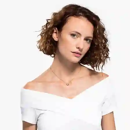 Resim Una Kolye, Yonca, Pembe, Pembe altın rengi kaplama