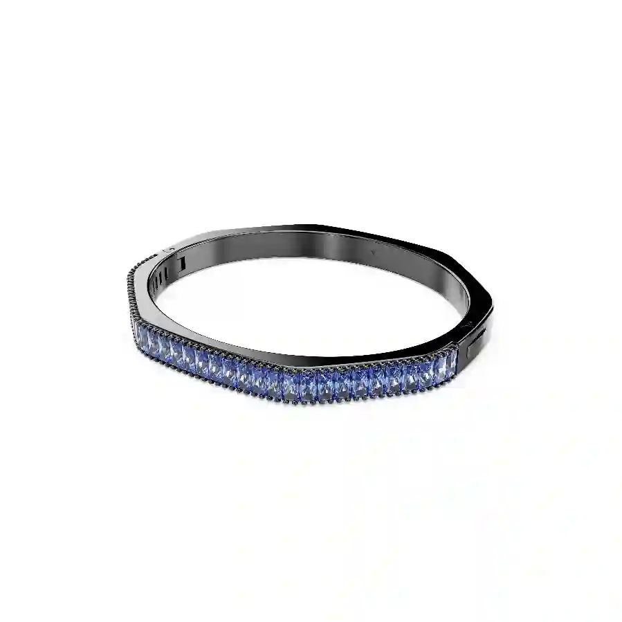 Resim Matrix Bileklik, Baget kesim, Sekizgen şekil, Mavi, Rutenyum kaplama