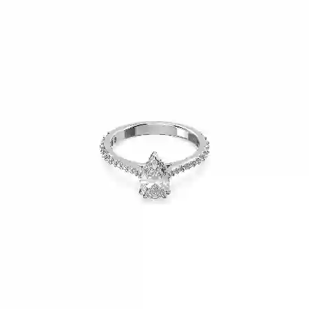 Resim Millenia Kokteyl Yüzüğü, Armut kesim, Pavé, Beyaz, Rodyum kaplama