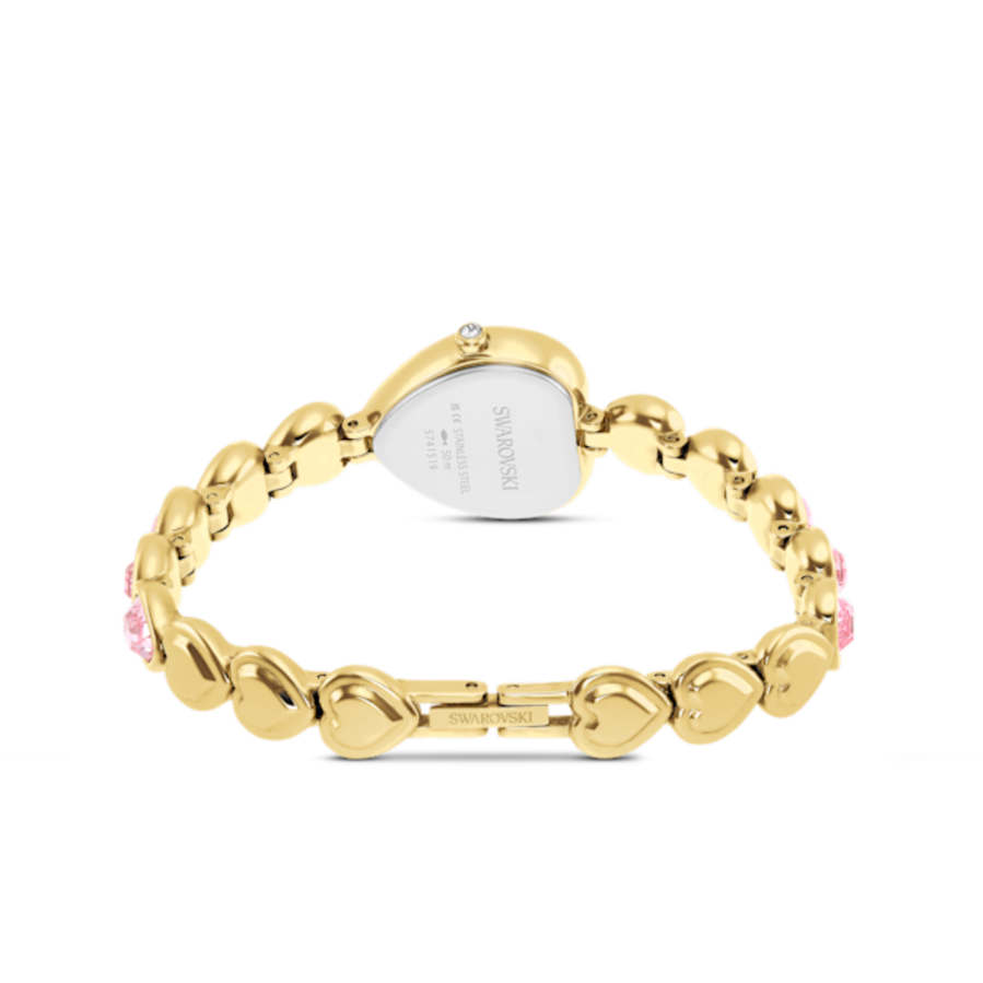 Resim Idyllia Heart Saat, Kristal bileklik, Pembe, Altın rengi yüzey