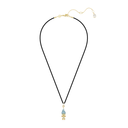 Resim Good Luck Trolls Kolye, Troll, Mavi, Altın rengi kaplama