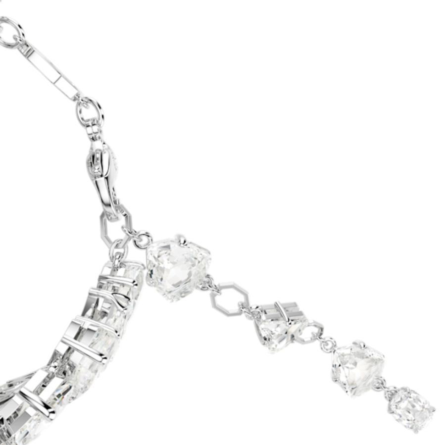 Resim Mesmera Wide Bileklik, Karışık kesimler, Beyaz, Rodyum kaplama