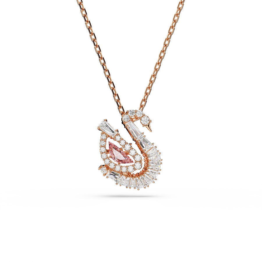 Resim Swan Kolye, Karışık kesimler, Kuğu, Pembe