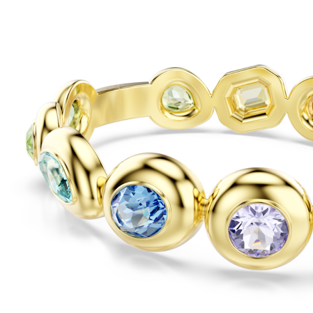 Resim Gema Bileklik, Karışık kesimler, Çok renkli, Altın rengi kaplama