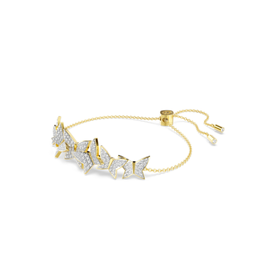 Resim Idyllia Lilia Bileklik, Kelebek, Beyaz, Altın rengi kaplama